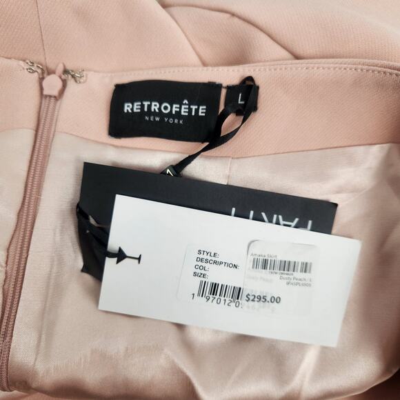 Retrofete Amaka Mini Skirt in Dusty Peach Pink Size Large NWT - Picture 5 of 7